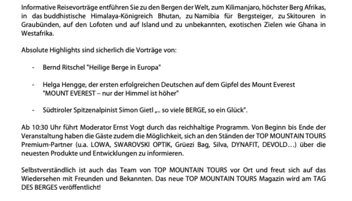 © TOP MOUNTAIN TOURS GmbH